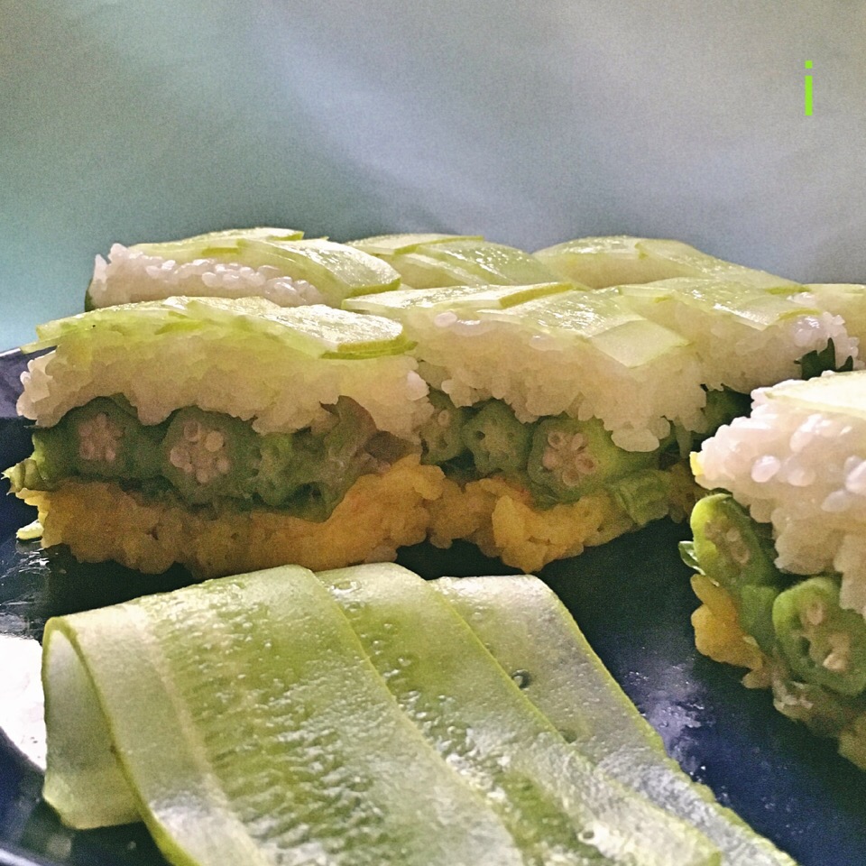 夏野菜の押し寿司 【Summer vegetables pressed sushi】